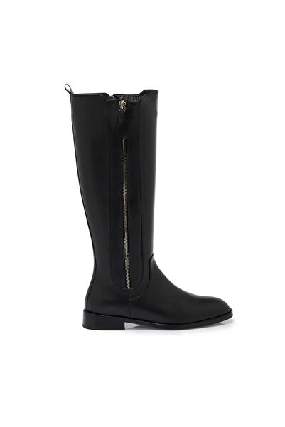 Tergan Siyah Hakiki Deri Kadın Çizme - K25K1CM68276-A23