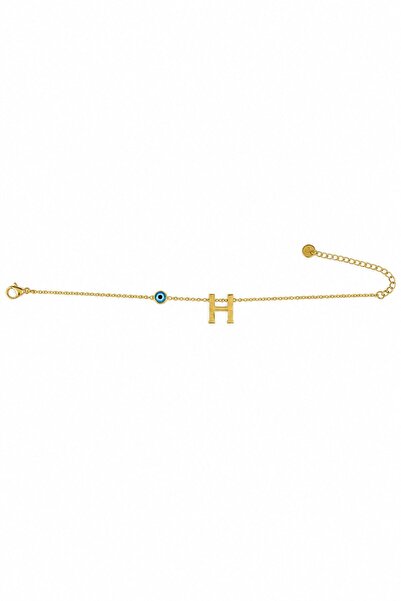 nesdesignn Steel Evil Eye Letter Bracelet — H
