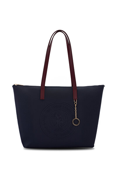 U.S. Polo Assn. Navy Blue-Claret Red Women's Shoulder Bag Us26670