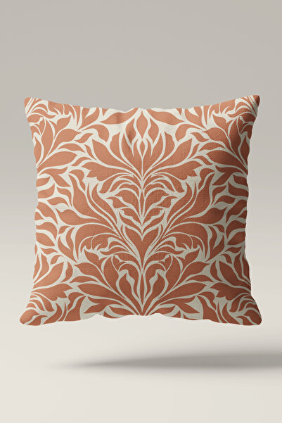 Luvis Store Terracotta Bloom Patterned Set of 2 Double-Sided Decorative Throw...