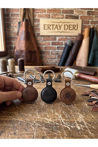 Ertay Deri Genuine Leather Airtag Case