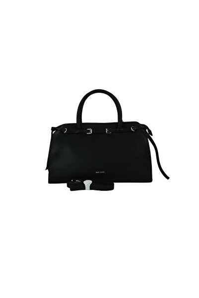 dukidasoturkiye Duki Daso Black Detailed Leather Look Women's Hand & Shoulder...