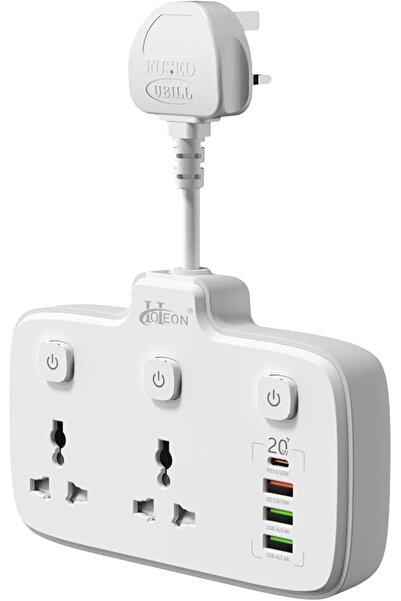 GENERAL Huiton Extension Board, Single Switch Power Strip with 20W Fast Pd/Ty...