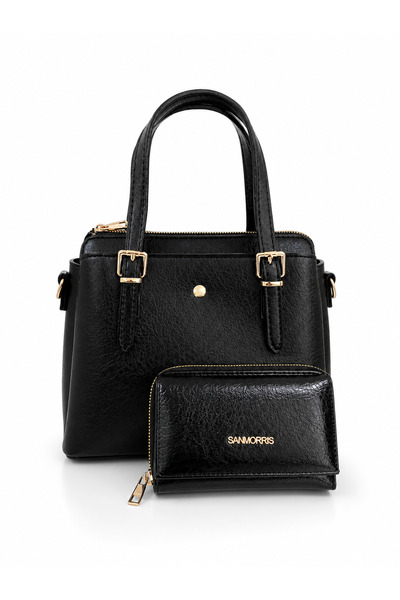 Sanmorris Women's Stylish Handbag and Crossbody Bag & Wallet Set of Two