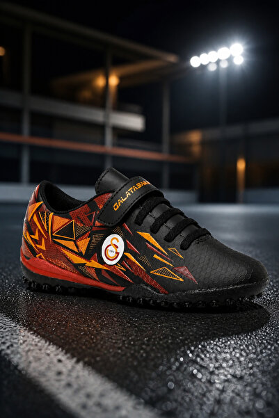 Galatasaray ST-6076 Velcro Μαύρα Παπούτσια Ποδοσφαίρου για Αγόρια