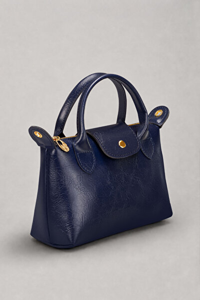 Housebags Deep Indigo/Navy Blue Vintage Textured Hand and Shoulder Women's Bag