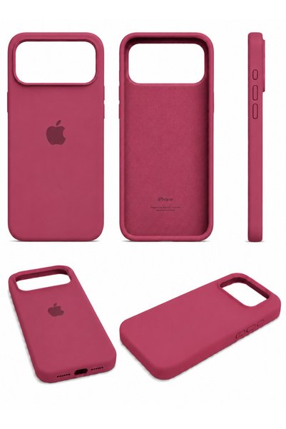 VR CREATIVE Apple iPhone 17 Pro Max Liquid Silicone Protective Case Cover with Microfiber Lining, Slim Shockproof Soft TPU Back Cover - Burgundy