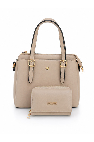 Sanmorris Women's Stylish Handbag and Crossbody Bag & Wallet Set of Two
