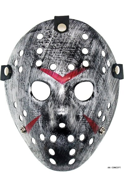 ZERO LAND Concepta Jason Mask Hannibal Mask Metal Silver Color (183523) 20X25 cm