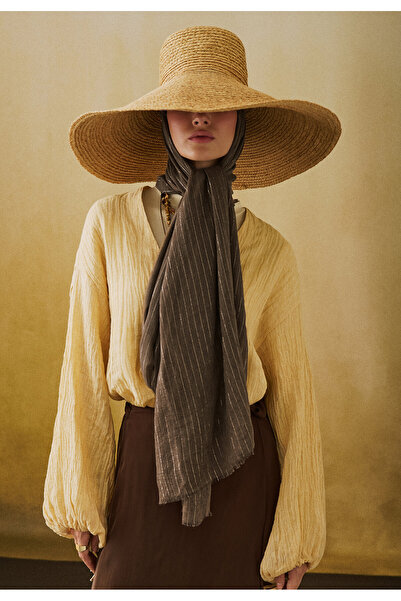 Freshscarfs Sparkling Voile Shawl Coffee