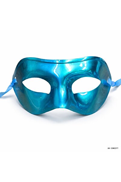 ZERO LAND Concepta Metallic Shiny Party Mask Turquoise Blue Color (171443) 16...