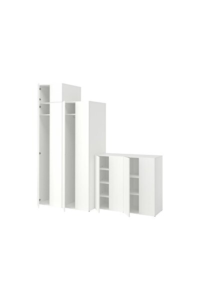 IKEA Modern Beyaz Bebek Çocuk Gardırop 240x62x236 cm İskandinav Tarzı Sağlam ...