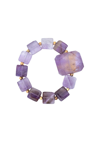 Zeynep Büyükbay Radiance of the Soul Amethyst Natural Stone Bracelet