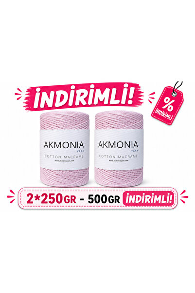 Akmonia Premium Pamuklu Makrome İpi 2 mm 250 gr - Zincir Örgü Çanta ve Supla ...