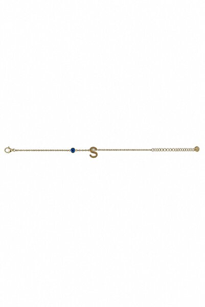 nesdesignn Steel Evil Eye Letter Bracelet — S