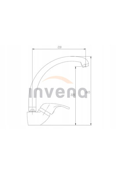 Invena Baterie de chiuvetă Ava New, cromată