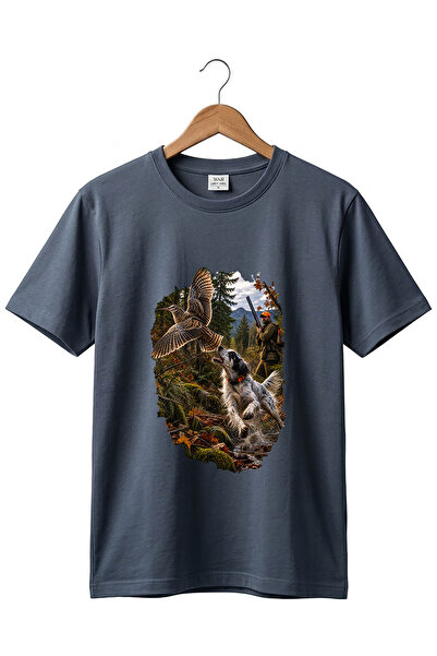 WİDİ Hunting Hunting Dog Hunting English Setter Printed 100% Cotton Regular F...