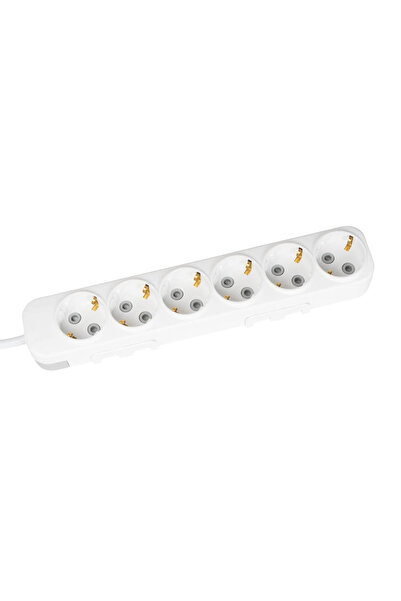 Stef's Cat Prelungitor 6 prize Schuko 3x1,5mm² 3m alb Myra – EL-BI