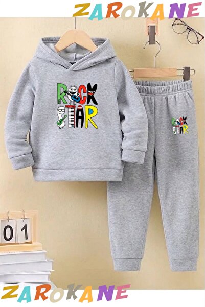 ZAROKANE Rock Star Printed Winter Children's Hooded Cotton Insulated Tracksui...