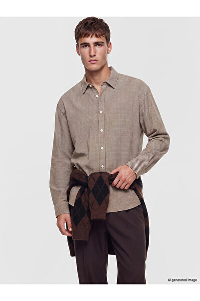 LC Waikiki I Standart Fit Checked Embroidered Men's Shirt from Freezen Store