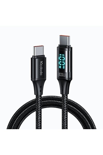 Mcdodo Digitálny HD kábel Type-C na Type-C, 100 W, 1,2 m, 5 A, čierny