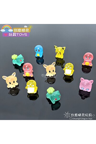 choice2 6pcs random Glow-in-the-dark Pokémon DIY Accessory cartoon Resin Deco...