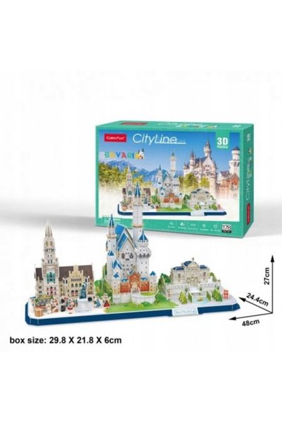 NO BRAND Puzzle 3D Cityline Bawaria