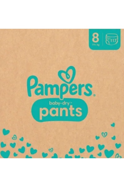 Pampers Scutece-chiloțel Baby-Dry Pants mărimea 8 (17+kg) 117 bucăți.