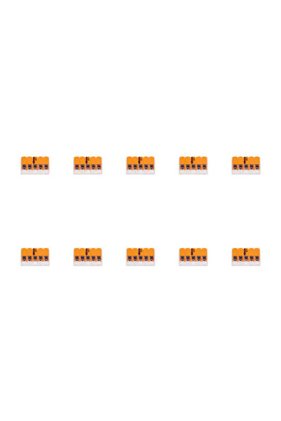 WAGO Clemă legătură 5 conductoare FY/MYF 0,2-4 mm², set 10 buc – | 221-415