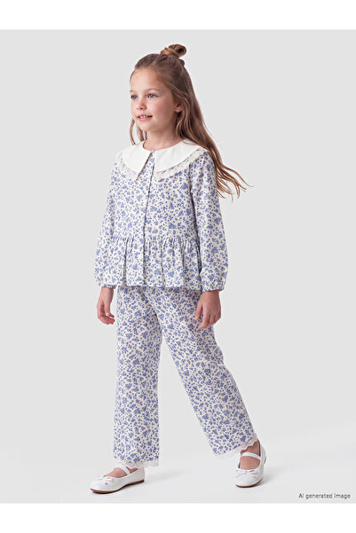 LC Waikiki Rmz Gi̇yi̇m Farkiyla Floral Girl's Blouse and Pants