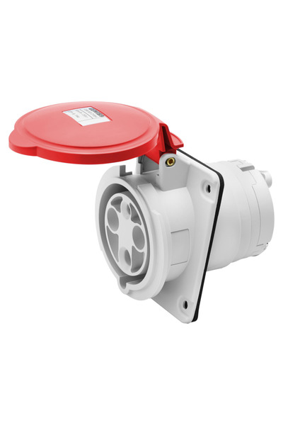 Gewiss Βιομηχανική εντοιχιζόμενη πρίζα 3P+N+E 63Α 400V IP44 6H 10 °   – |   g...
