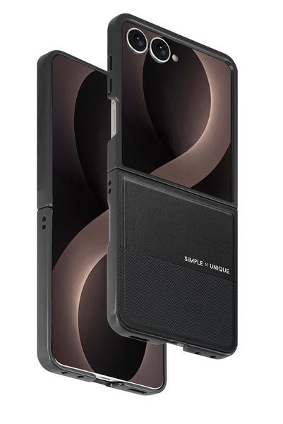 HDD غطاء Galaxy Z Flip 8 HBC-482 Siachen MagneticSave متوافق مع سامسونج - أسود