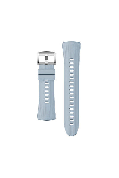 OEM Curea din silicon compatibilă cu Huawei Watch 5 46mm, Alb - Albastru Gheață