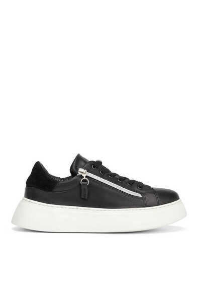 Tergan Siyah Hakiki Deri Kadın Sneaker - K26I1AY68625-A23