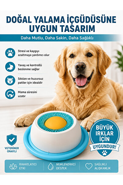 HAYHAYPETSHOP Büyük Irk Köpek Yavaş Yeme Mama Kabı – Yalama ve Beslenme Aparatı