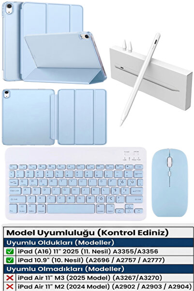 TEKNETSTORE İpad 11.nesil A16 11inç/10.nesil 10.9inç Uyumlu Kılıf Avuç içi Re...