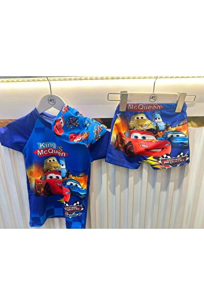 ues Boy's Printed 3-Piece Swimsuit Set with Shorts