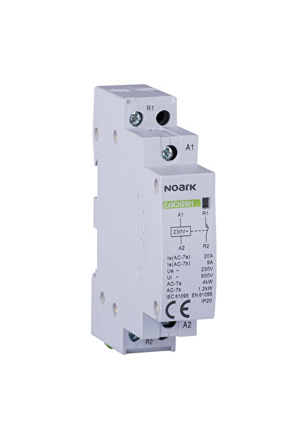 NOARK Installation Relays Ex9ch20 20 220/230V 50/60hz, 102399, Noark, Multicolor