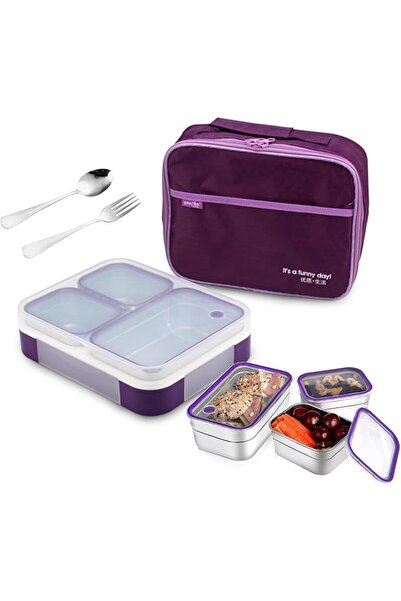 GENERAL Bpa Free Food Grade Material Lunch Box Bento Box with Cutlery High-En...