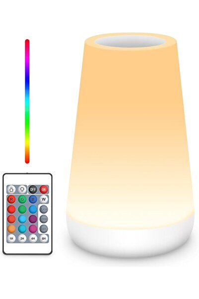 GENERAL Auxmir Rechargeable LED Night Light, Remote, 13 Colors, Matte White