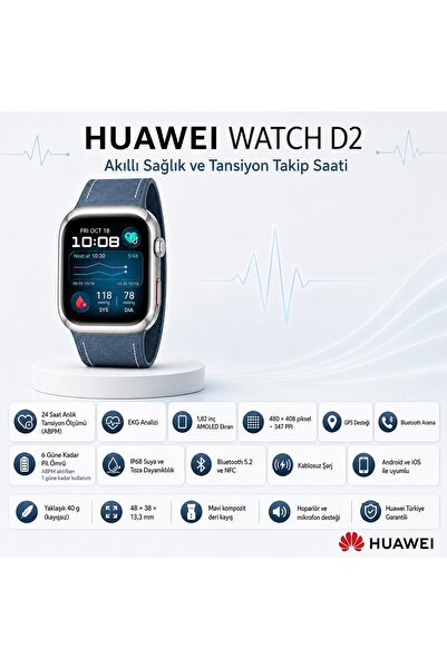 Huawei Watch D2 Akıllı Saat Mavi