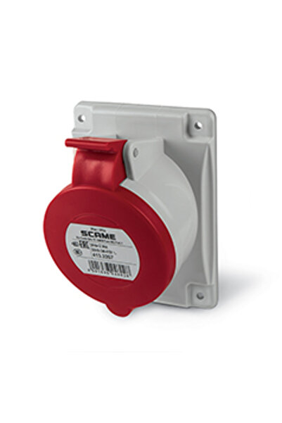SCAME Fixed industrial socket 3p + n + e 32a 400v ip44 - | 413.3267, scame, m...