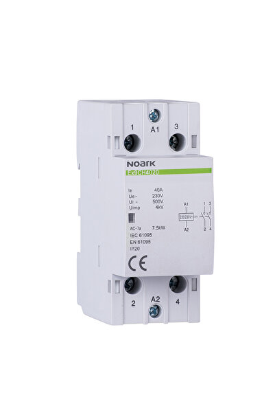 NOARK Installation Contactor Ex9ch63 20 220/230V 50/60hz, 102423, Noark, Mult...