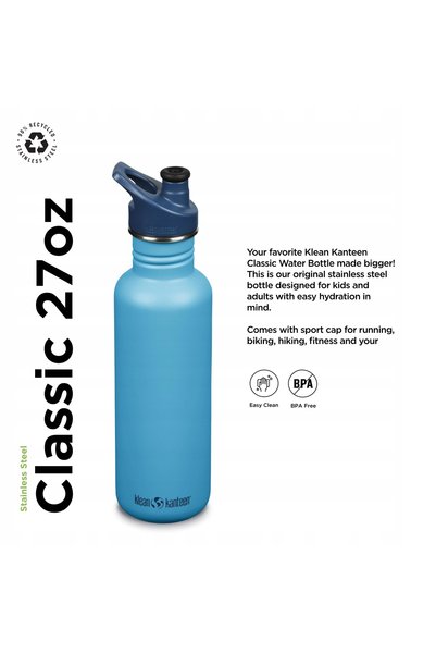 NO BRAND Sticlă Klean Kanteen Classic cu capac sport Hawaiian Ocean 800 ml