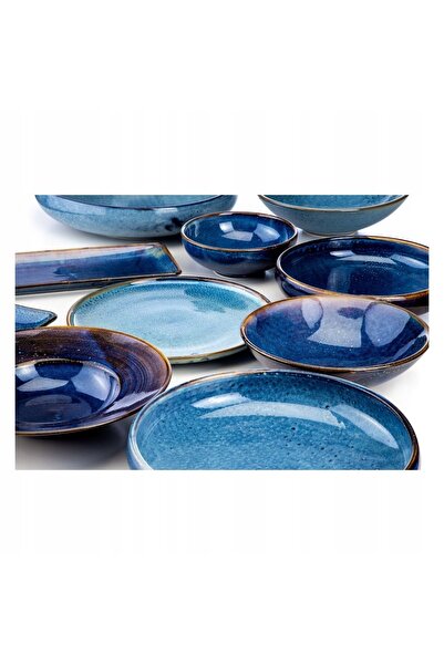 NO BRAND Verlo Deep Blue – Farfurie de bufet înclinată, 25 cm