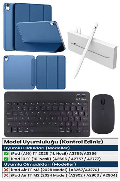 TEKNETSTORE İpad 11.nesil A16 11inç/10.nesil 10.9inç Uyumlu Kılıf Avuç içi Re...