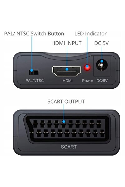 NO BRAND ADAPTOR DE CONVERSIE HDMI LA SCART DE LA EURO FULL HD