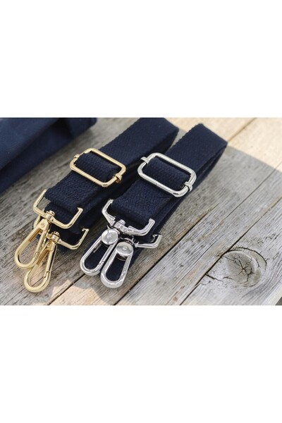 Anatolia 3cm Navy Blue Cotton Adjustable Bag Strap