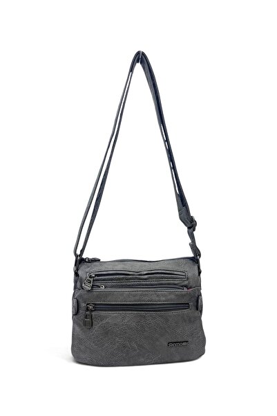 Sanmorris Viatox Vs 002 Multi-Compartment Washed Leather Women's Crossbody Sh...