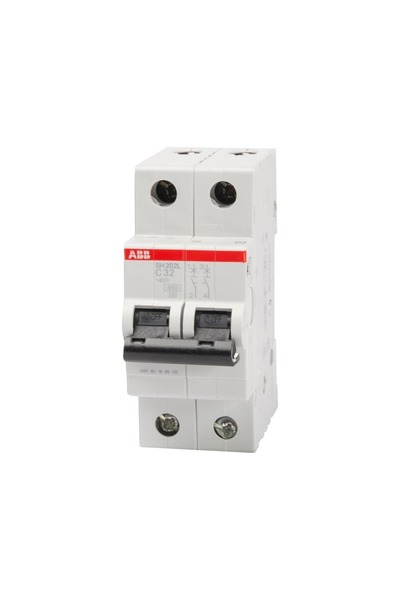 ABB Αυτόματος διακόπτης 32Α 2P C 4.5kA SH202-L, ABB, πολύχρωμος